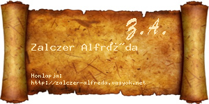 Zalczer Alfréda névjegykártya
